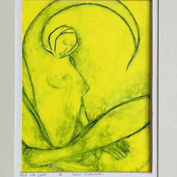 Art Print Nude Filled With Light Charleston SC Artist Signed Helen Duckworth Y2K - Picture 1 of 14
